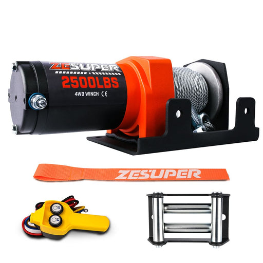 Electric Winch 2500lbs/1134kg 12v 15.2m Steel Cable Atv Utv