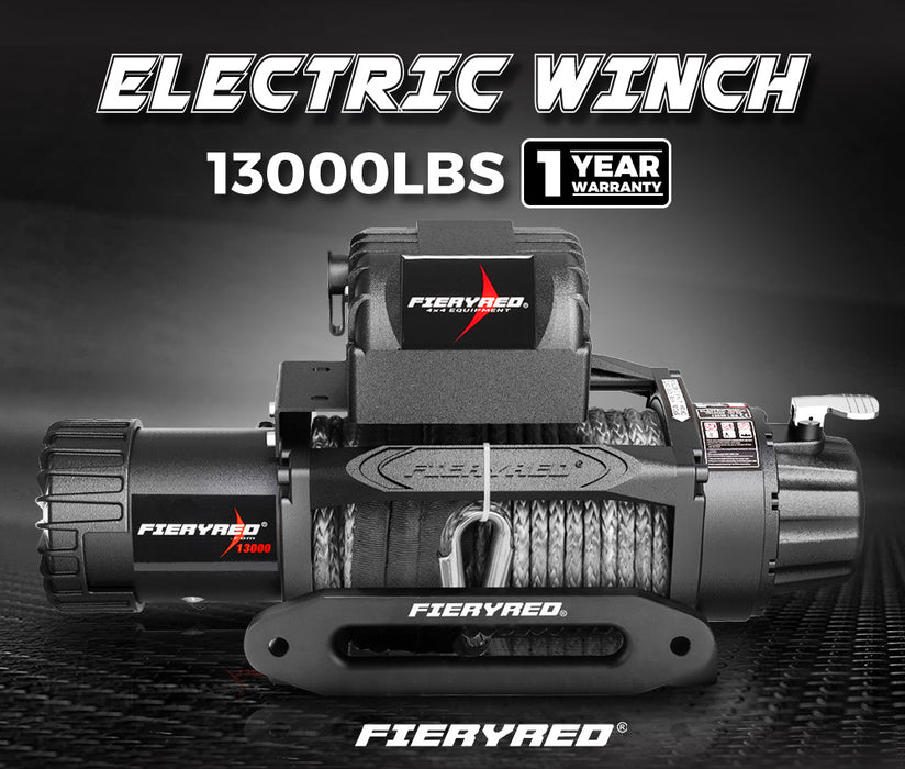 12V 13000Lbs Wireless Electric Winch Synthetic Rope
