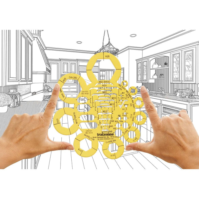 Electrical Drafting Bolts Template Drawing Stencil