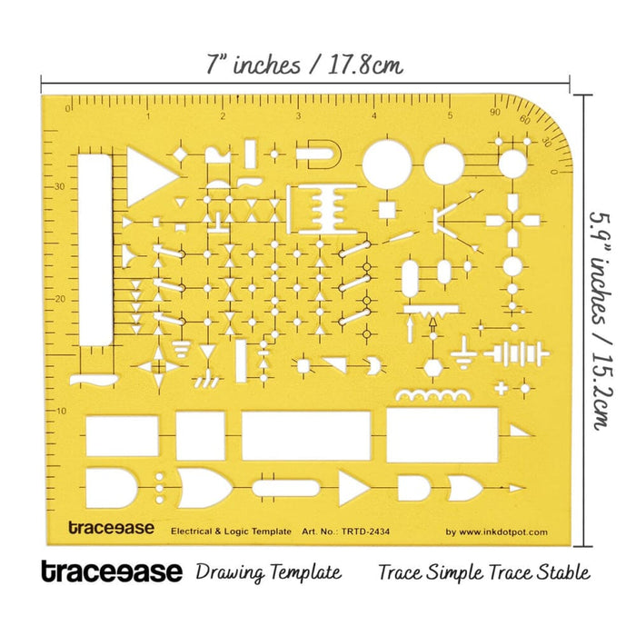 Electrical Drafting and Logic Template Drawing Stencil