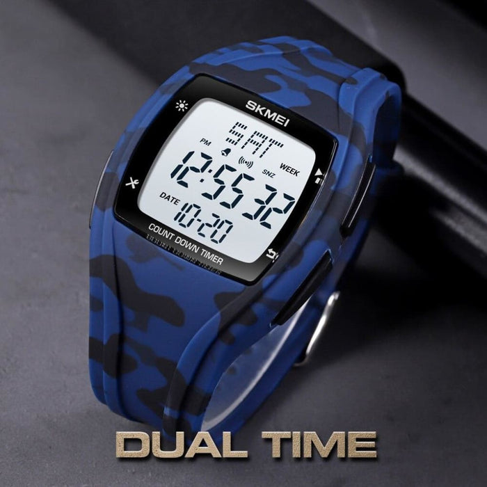 Electronic Led Display Sports Countdown Waterproof Watches