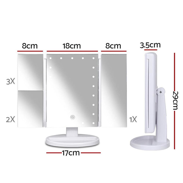 Goslash Picks Embellir Led Tri-fold Make Up Mirror
