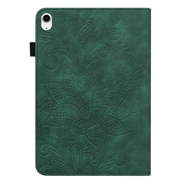 Embossed Lace Flower Pattern Leather Tablet Case For Ipad