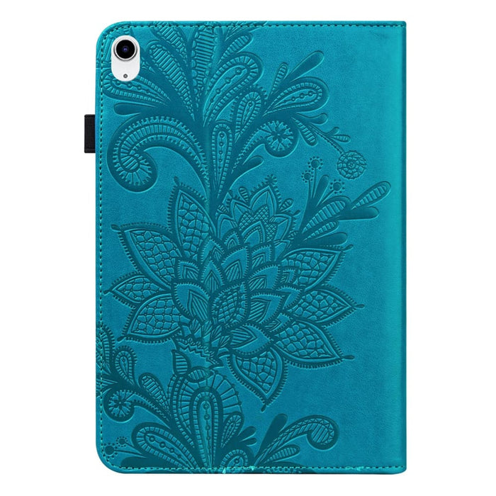 Embossed Lace Flower Pattern Leather Tablet Case For Ipad