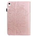 Embossed Lace Flower Pattern Leather Tablet Case For Ipad