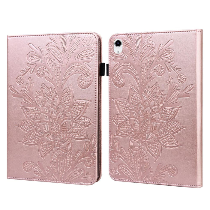 Embossed Lace Flower Pattern Leather Tablet Case For Ipad