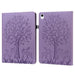 Embossed Leather Tablet Case With Tree And Deer Design