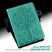 Embossed Leather Tablet Case With Tree And Deer Design