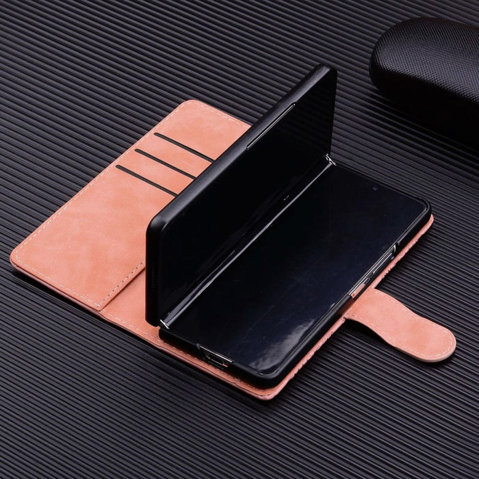 Embossed Mandala Leather Phone Case Dual Fold Design