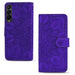 Embossed Mandala Leather Phone Case Dual Fold Design