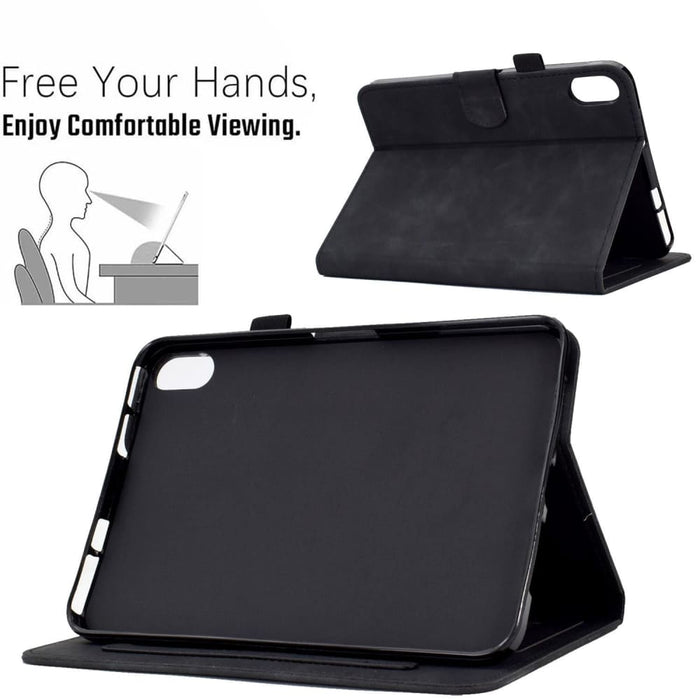 Embossed Smile Flip Tablet Leather Smart Case
