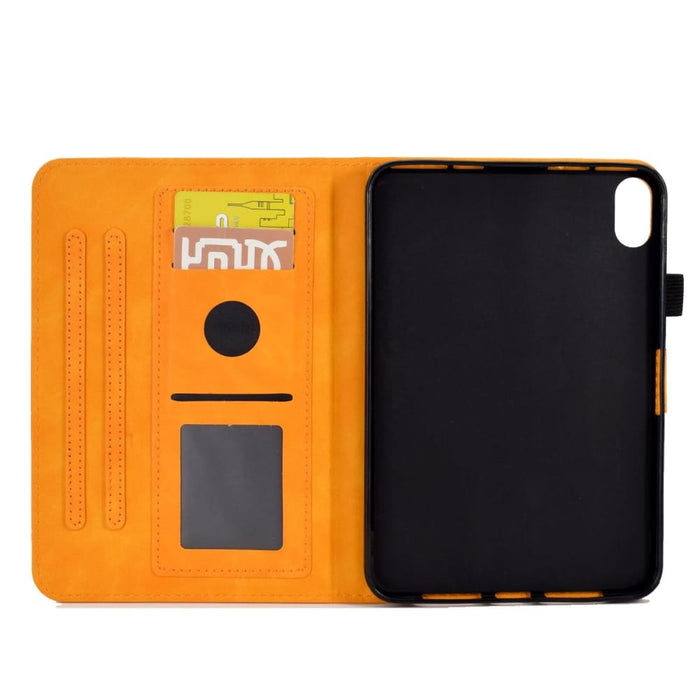 Embossed Smile Flip Tablet Leather Smart Case