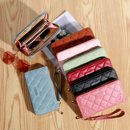 Embroidered Handbag For Women European American Zip Wallet
