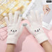 Embroidered Smiley Bear Touch Screen Gloves