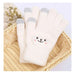 Embroidered Smiley Bear Touch Screen Gloves