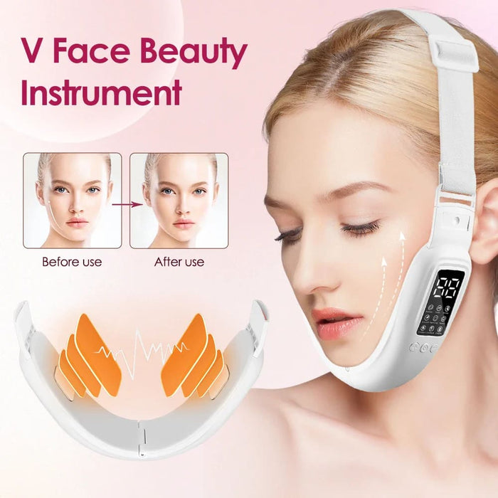 Ems Facial Lifting Device with Led Pon Therapy and Vibration