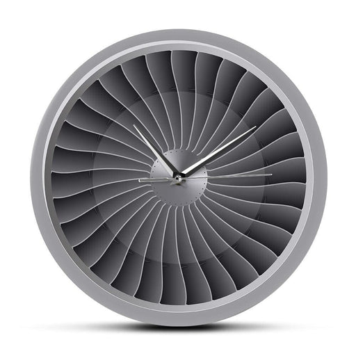 Jet Engine Turbine Fan Aviator Wall Clock Airplane Modern