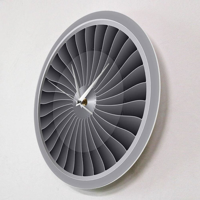 Jet Engine Turbine Fan Aviator Wall Clock Airplane Modern