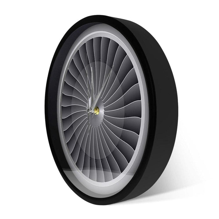 Jet Engine Turbine Fan Aviator Wall Clock Airplane Modern