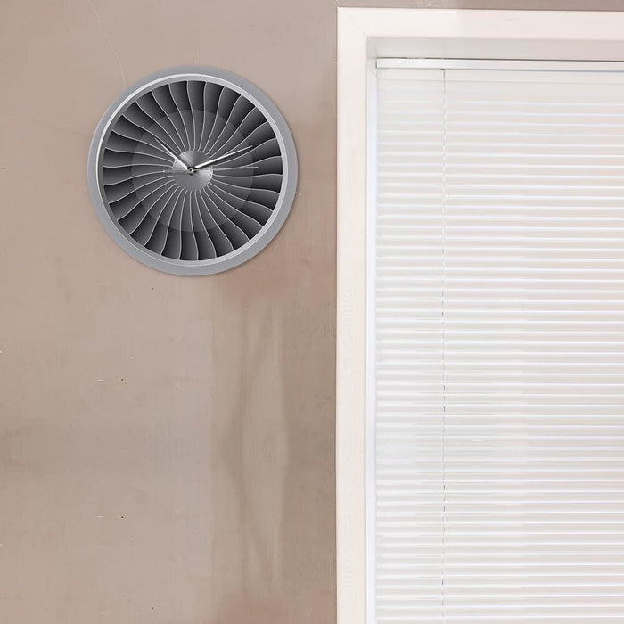 Jet Engine Turbine Fan Aviator Wall Clock Airplane Modern