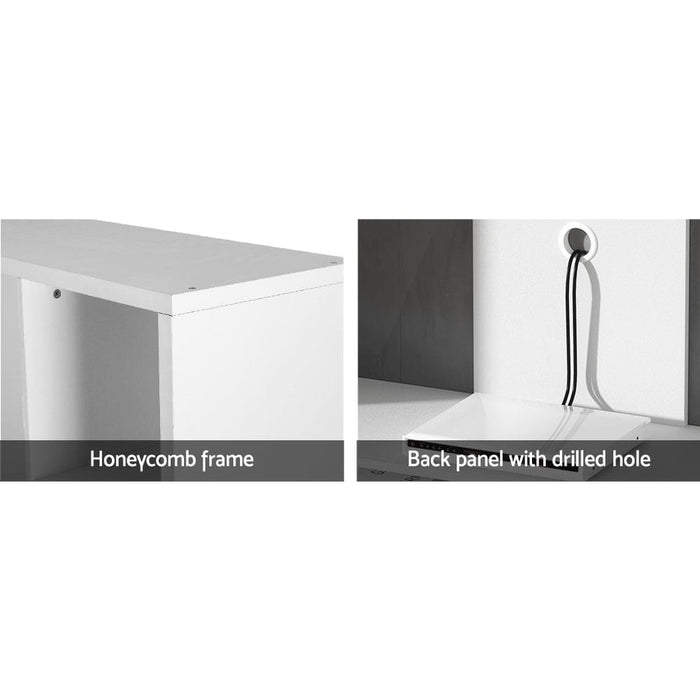 Entertainment Center Unit Tv Stand Cabinet Open Shelves