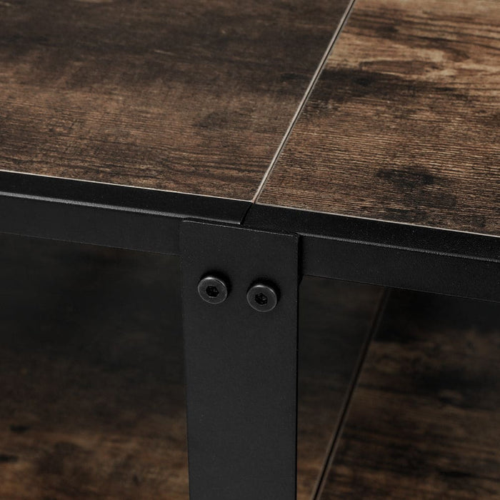 Entertainment Unit Tv Stand 3-tier Display Shelves Vintage