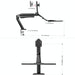 Ergonomic Height Adjust Computer Stand Workstation 22-32