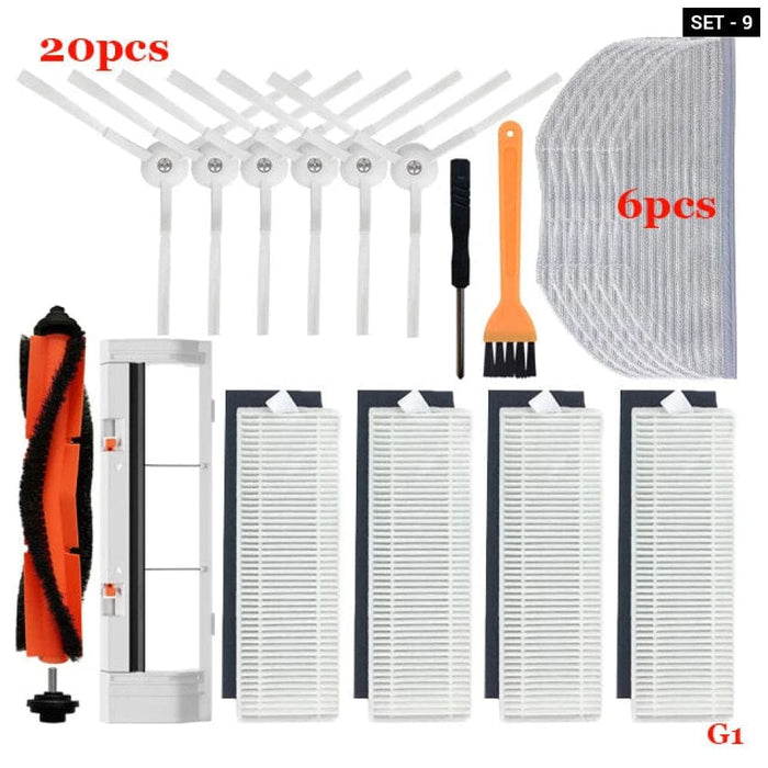 Essential Robot Vacuum Parts Brush Filter Mop Tank Box