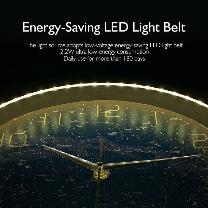 The Evening Sky Map Sound Activated Led Lighting Wall Clock