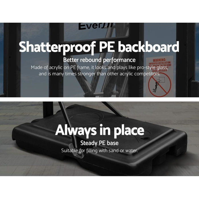 Everfit 3.05m Basketball Hoop Stand System Ring Portable