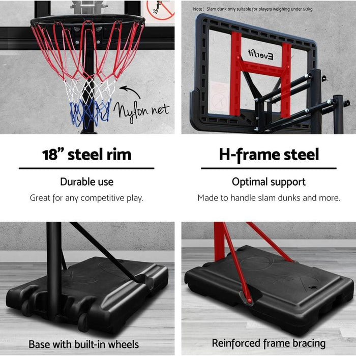 Everfit 3.05m Basketball Hoop Stand System Ring Portable
