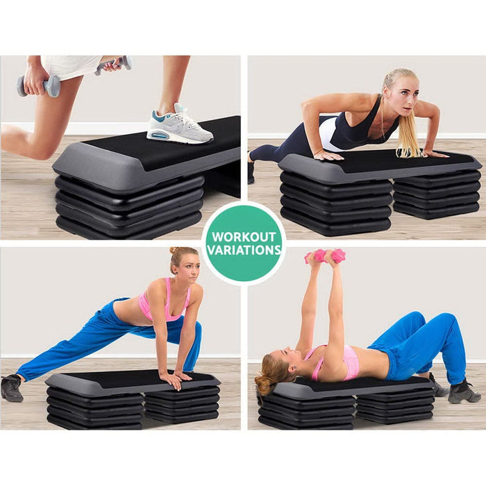 Everfit Set Of 4 Aerobic Step Risers Exercise Stepper