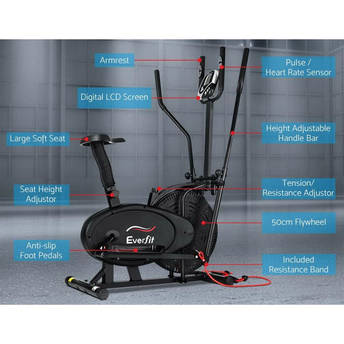 Everfit 5in1 Elliptical Cross Trainer Exercise Bike Bicycle
