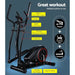 Everfit Elliptical Cross Trainer Exercise Bike Fitness