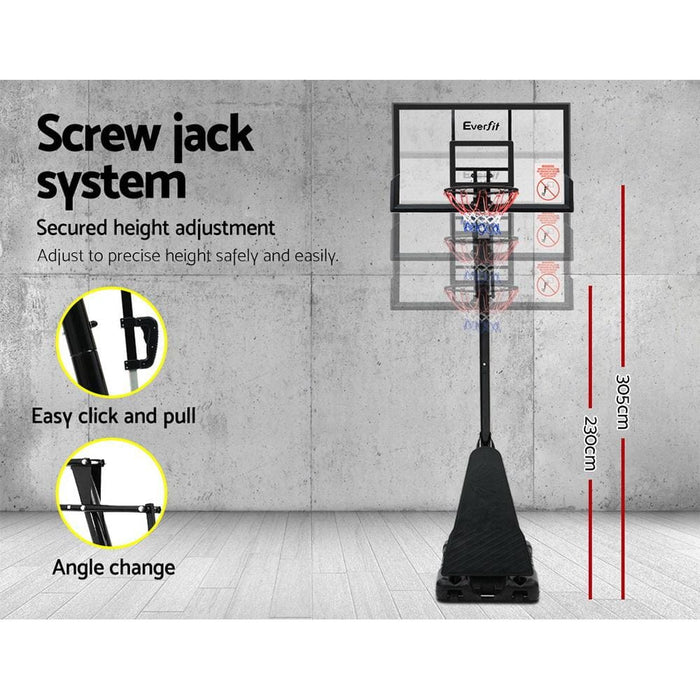 Everfit Pro Portable Basketball Stand System Ring Hoop Net