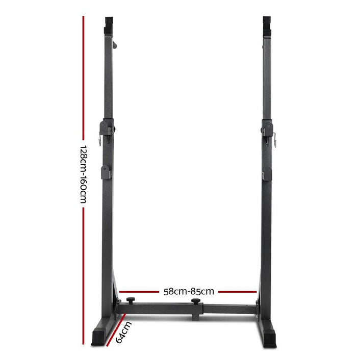 Everfit Squat Rack Pair Fitness Weight Lifting Gym Exercise