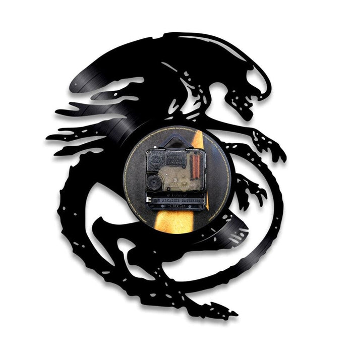 Extraterrestrial Alien Led Vinyl Record Wall Clock Horror