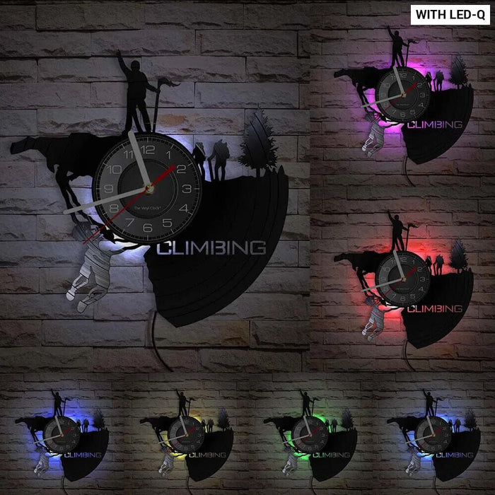 Extreme Rock Climbing Vinyl Record Clock