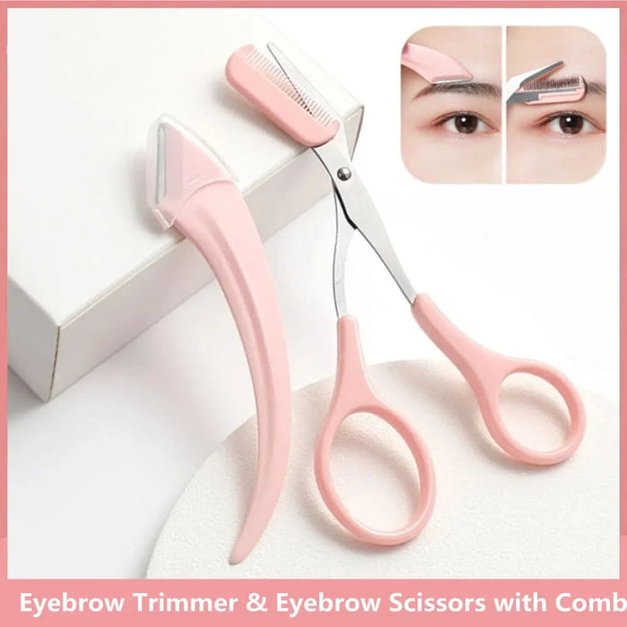 Eyebrow Trimmer With Comb And Razor