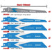 Ezarc 150mm 12 Piece Bimetal Reciprocating Saw Blades Set