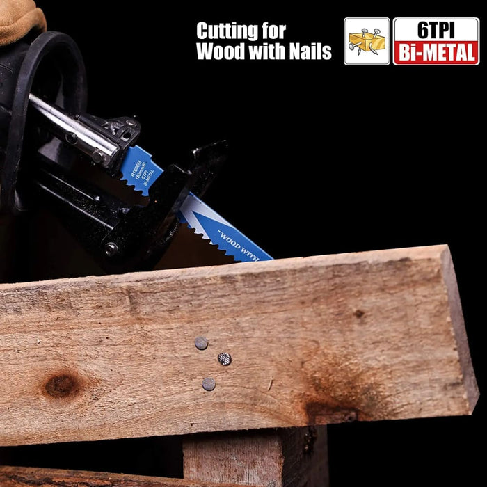 Ezarc 150mm 12 Piece Bimetal Reciprocating Saw Blades Set