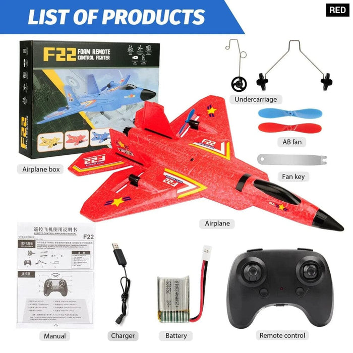 F22 Raptor Rc Plane 2.4g 2ch Glider with Led Lights