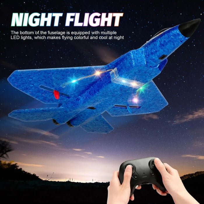 F22 Raptor Rc Plane 2.4g 2ch Glider with Led Lights