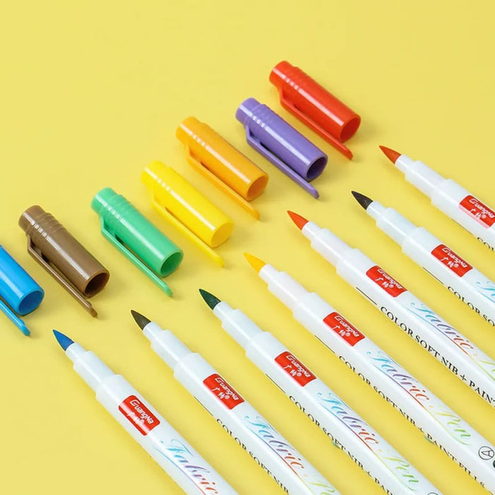 Fabric Paint Pens 12 24 Colours Soft Brush Diy Painting