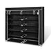 Fabric Shoe Cabinet with Cover 115 x 28 110 Cm Black Xabakt