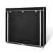 Fabric Shoe Cabinet with Cover 115 x 28 110 Cm Black Xabakt