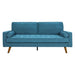 Fabric Sofa Armchair 3 Seater Couch Blue 191cm Wide