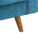 Fabric Sofa Armchair 3 Seater Couch Blue 191cm Wide
