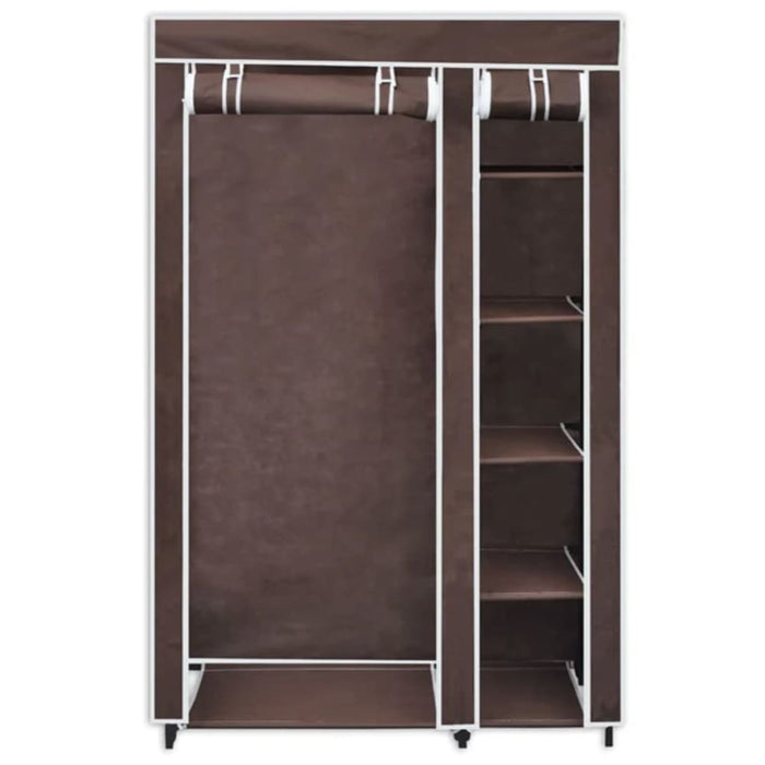 Fabric Wardrobes 2 Pcs Brown Lbixx