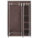 Fabric Wardrobes 2 Pcs Brown Lbixx